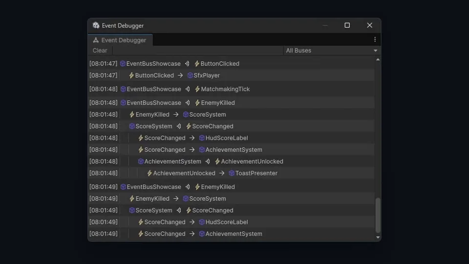 Исходник EventAggregator в редакторе, видны два интерфейса
