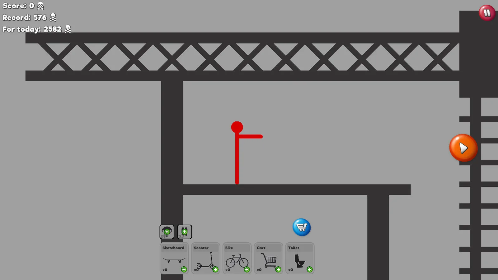 Stickman Broken Bones, игра про урон рэгдоллу